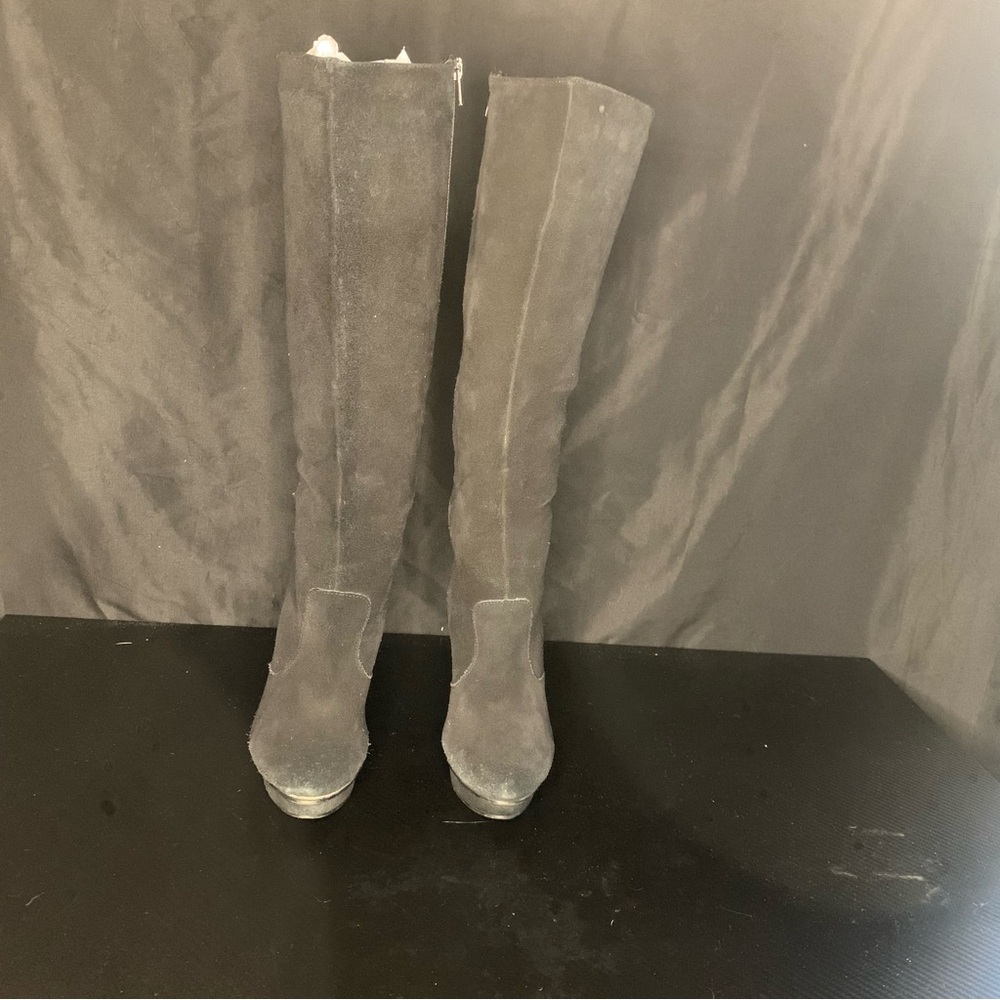 Perugia Women’s High Heel Leather Knee High Boots, Size 7